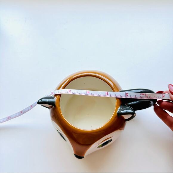 THRESHOLD TARGET Brown Cream Fox Bow Tie 3D Sculpted Ceramic Coffee Tea Cup Mug - Picture 9 of 12